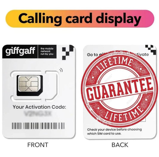 Life time gifgaff uk sim card